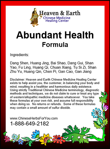 Abundant Health Formula - Premium Chinese Herbs