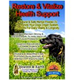 Restore and Vitalize Health Support Powder for Pets Front Panel