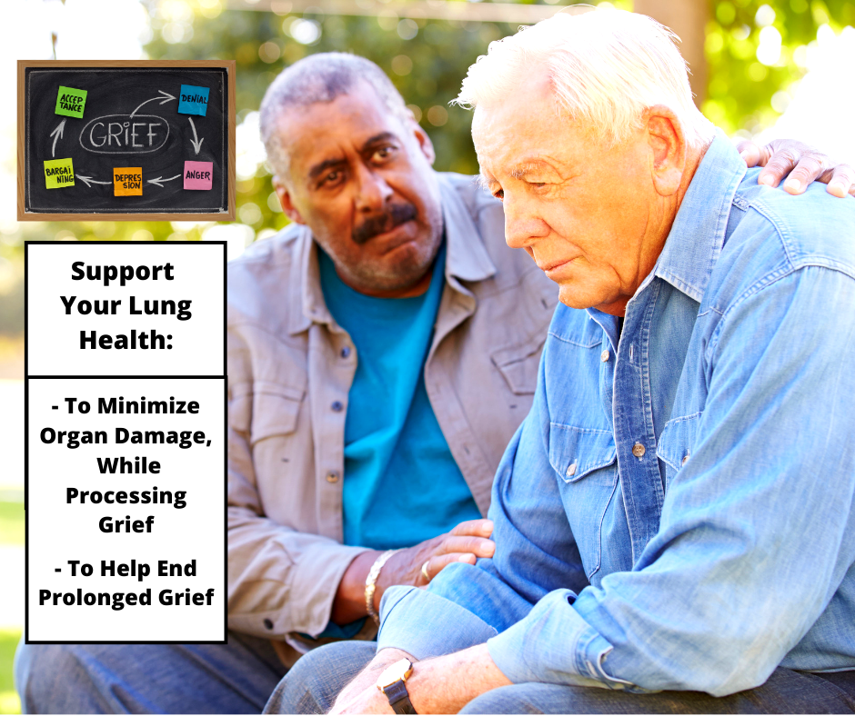 Grieving Man with Friend - Lung Support