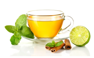 Herbal Tea Cup with Herbs Cinnamon Lime Mint