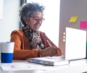 Older Woman with Healthy Hair 
