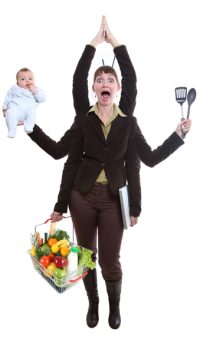 Modern woman struggle to deal with business and her personal life